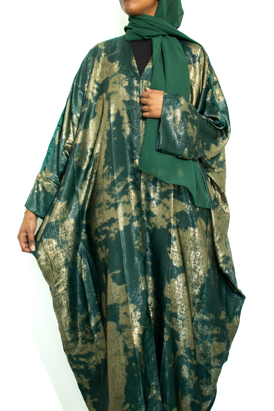 Emerald Gold Luxe Abaya Set